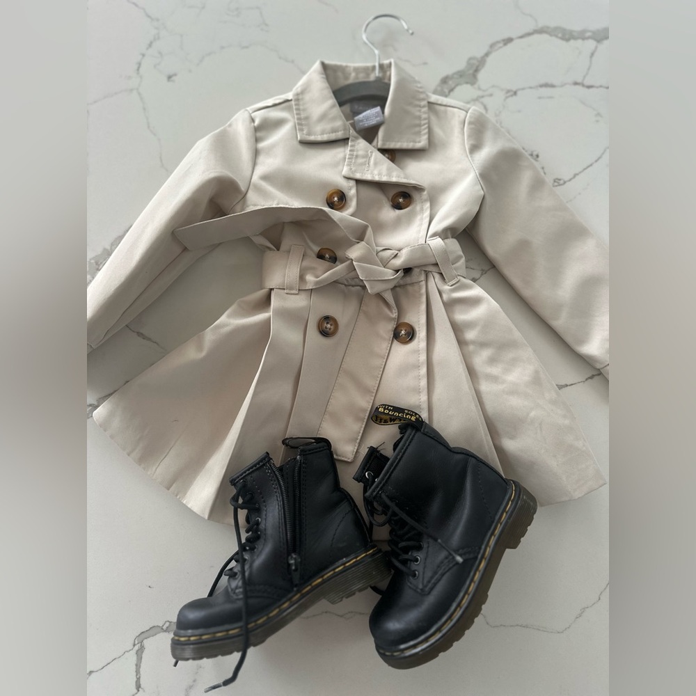 Dr Marten toddler boots and trench coat